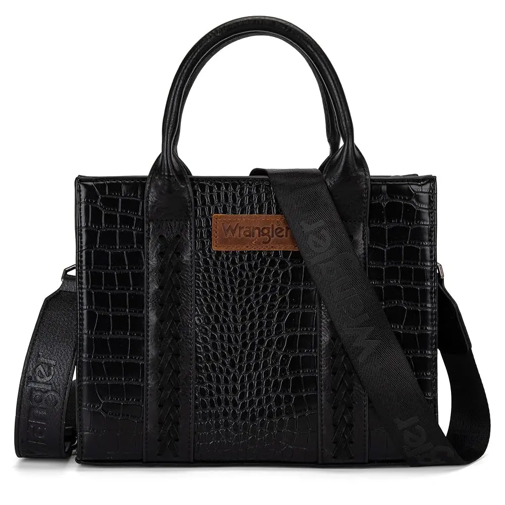 Wrangler Medium Tote Bag Top Handle Handbags Satchel Bag Women with Crossbody Strap