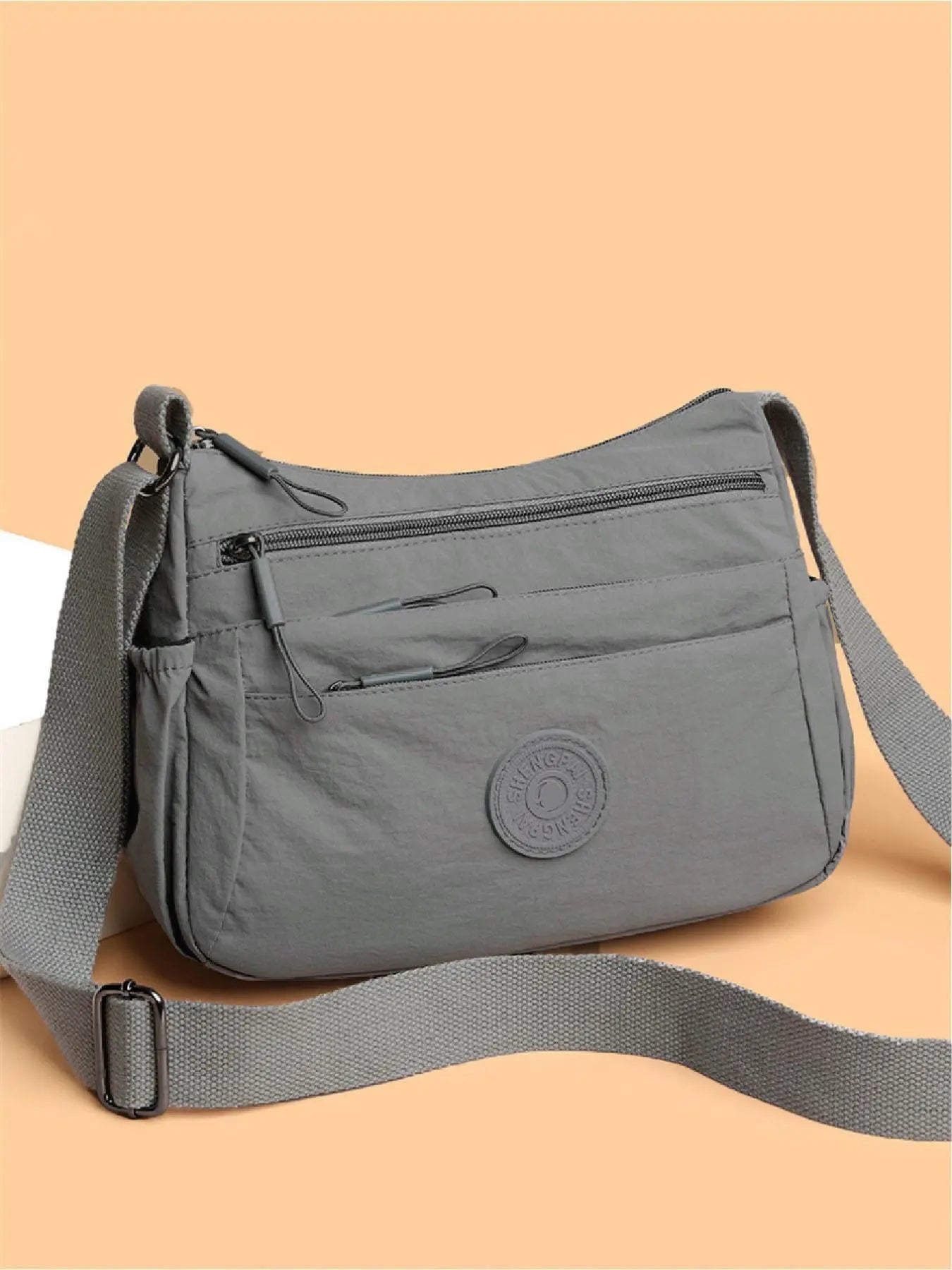 Women's Solid Color Fashionable Multi-pocket Zipper Crossbody Shoulder Bag for Daily Use, Casual Trendy Versatile High-quality Daily Commuting Bag, Crossbody Purse, Casual Trendy Purses