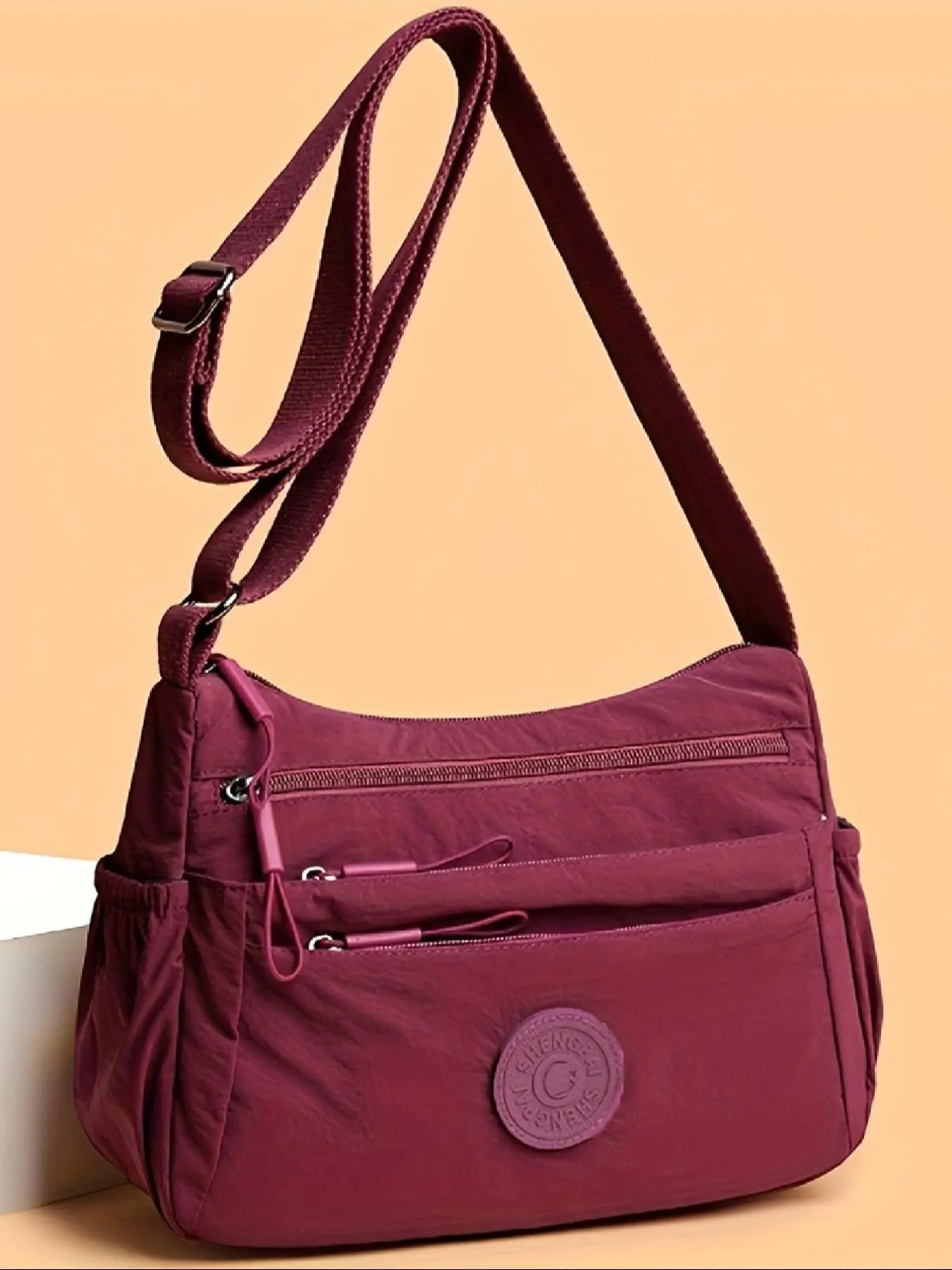 Women's Solid Color Fashionable Multi-pocket Zipper Crossbody Shoulder Bag for Daily Use, Casual Trendy Versatile High-quality Daily Commuting Bag, Crossbody Purse, Casual Trendy Purses