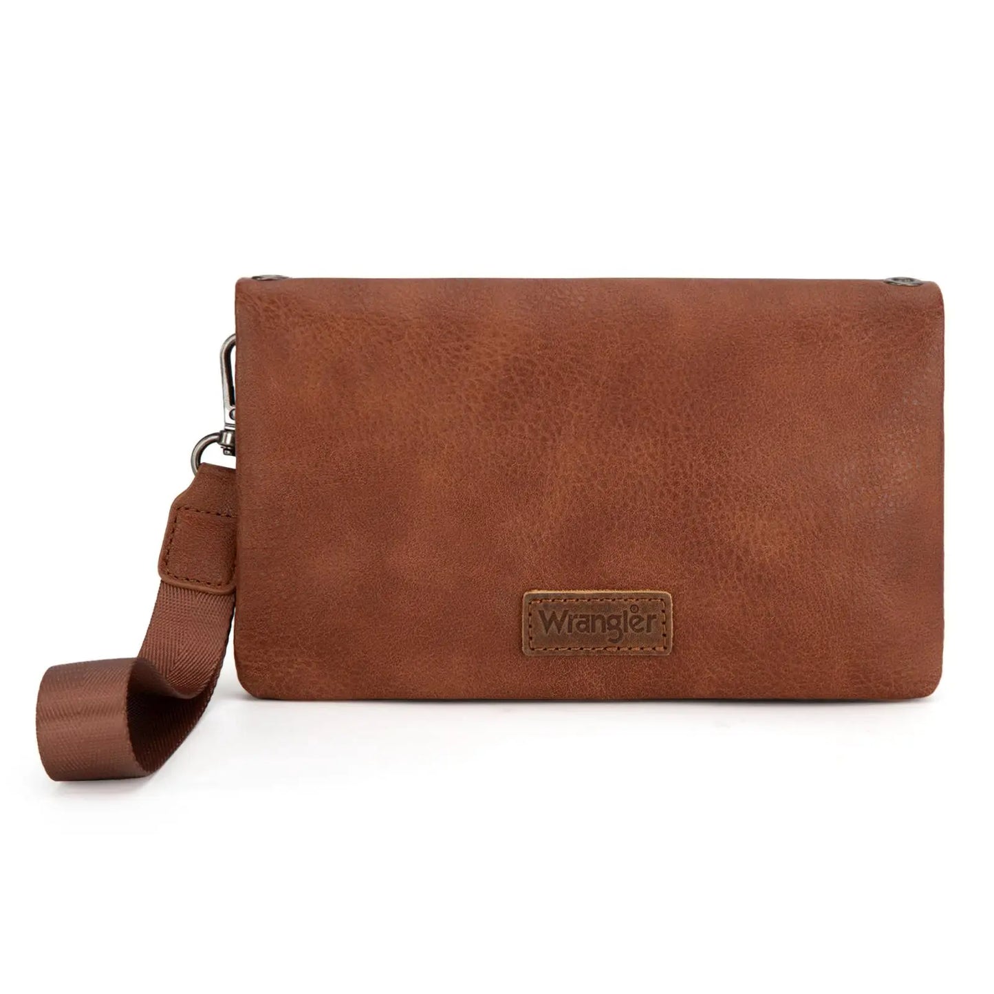 Wrangler RFID Blocking Bifold Clutch Credit Card Holder Purse with Crossbody Strap for Woman